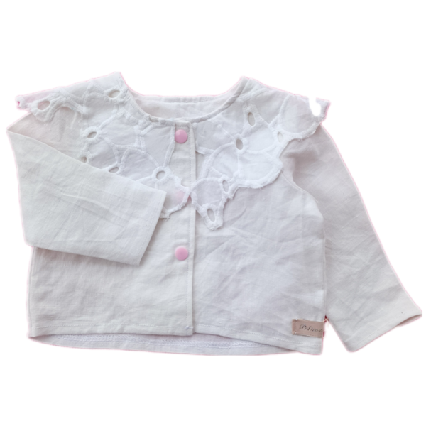 blouse clarisse taille 3 mois pour cadeau de naissance chez bébé potron-minet