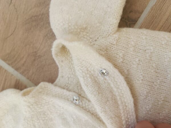gilet bébé taille naissance 3mois tricoté beige